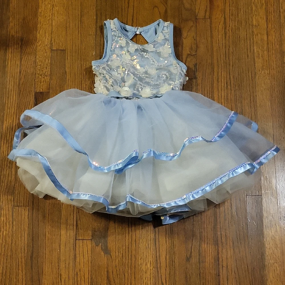 Weissman Blue and White Dance Costume